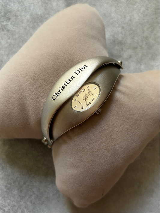Vintage Christian Dior quartz bangle watch