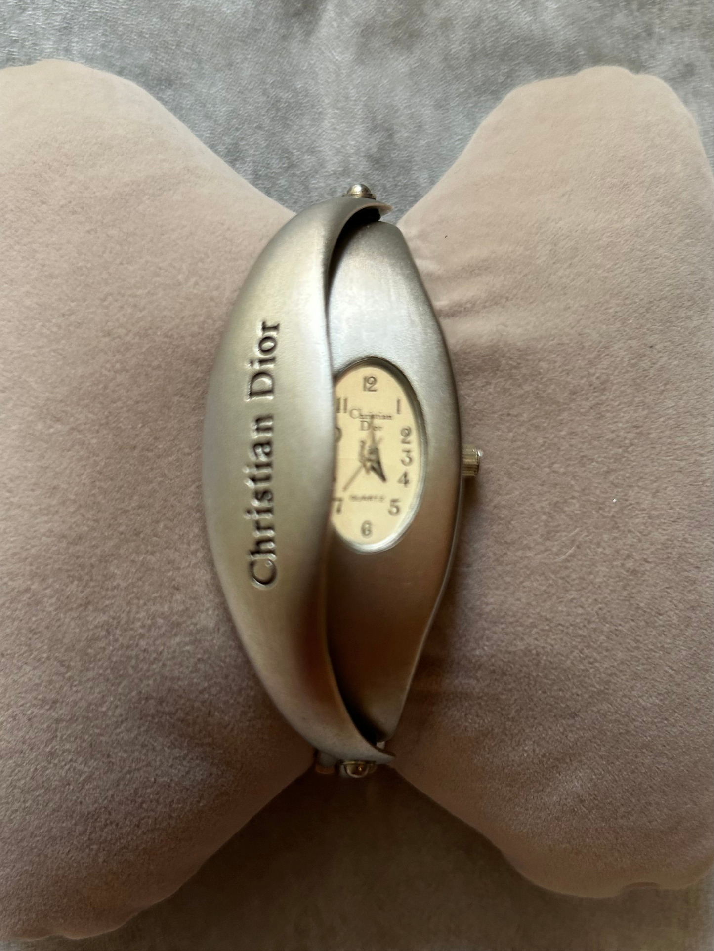 Vintage Christian Dior quartz bangle watch