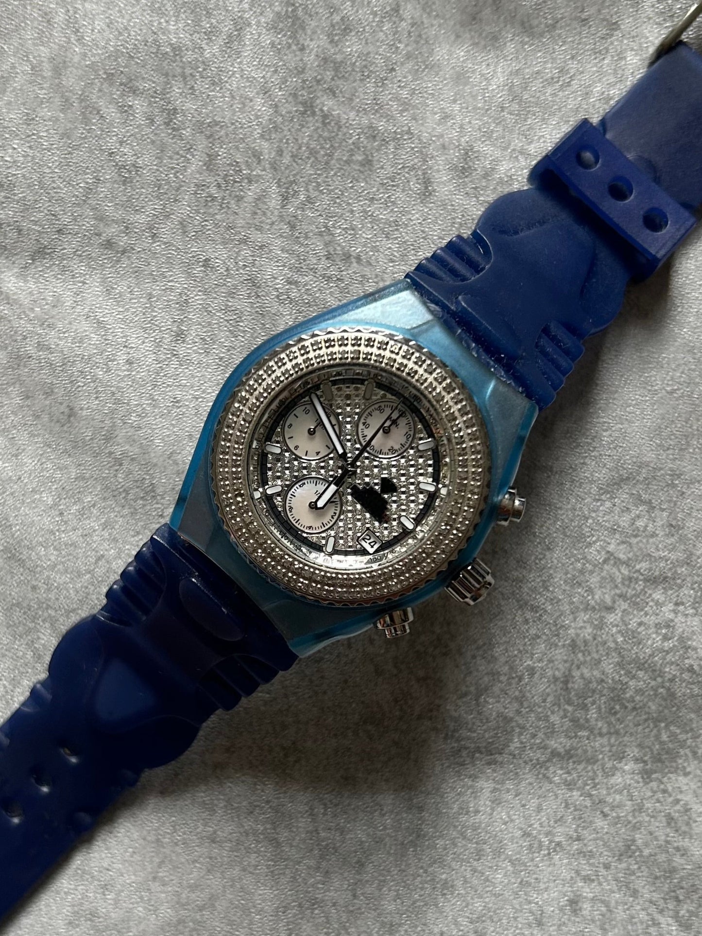 Aqua Master 1ct of Diamonds  Chronograph Watch